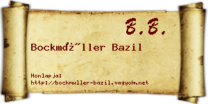 Bockmüller Bazil névjegykártya